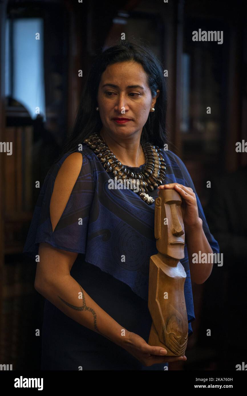 Santiago, Chile 20190328. Tarita Alarcon Rapu, governor of Rapu Nui on