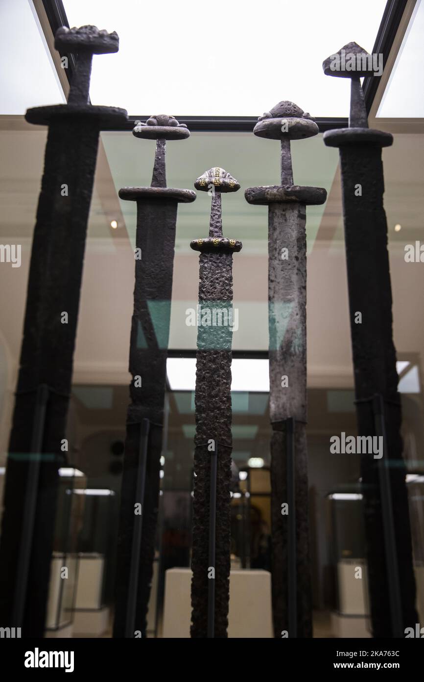 OSLO, Norway 20190401. Guided tour of new VÍKINGR exhibition at the ...