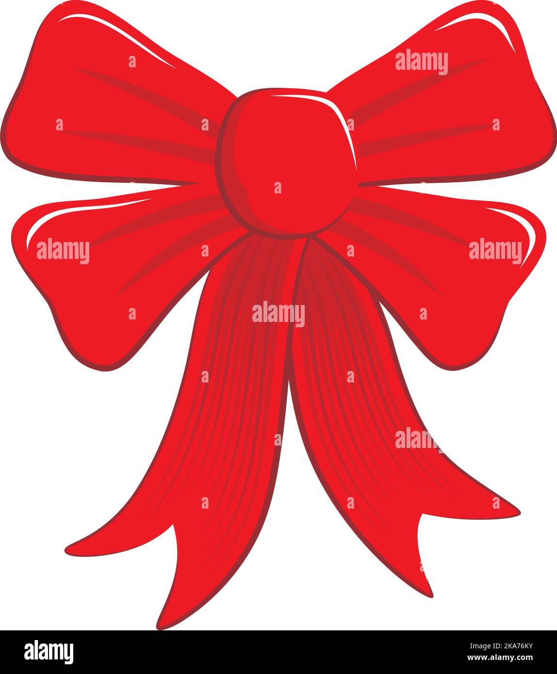 Vector illustration of a beautiful red Christmas bow Stock Vector Image & Art - Alamy