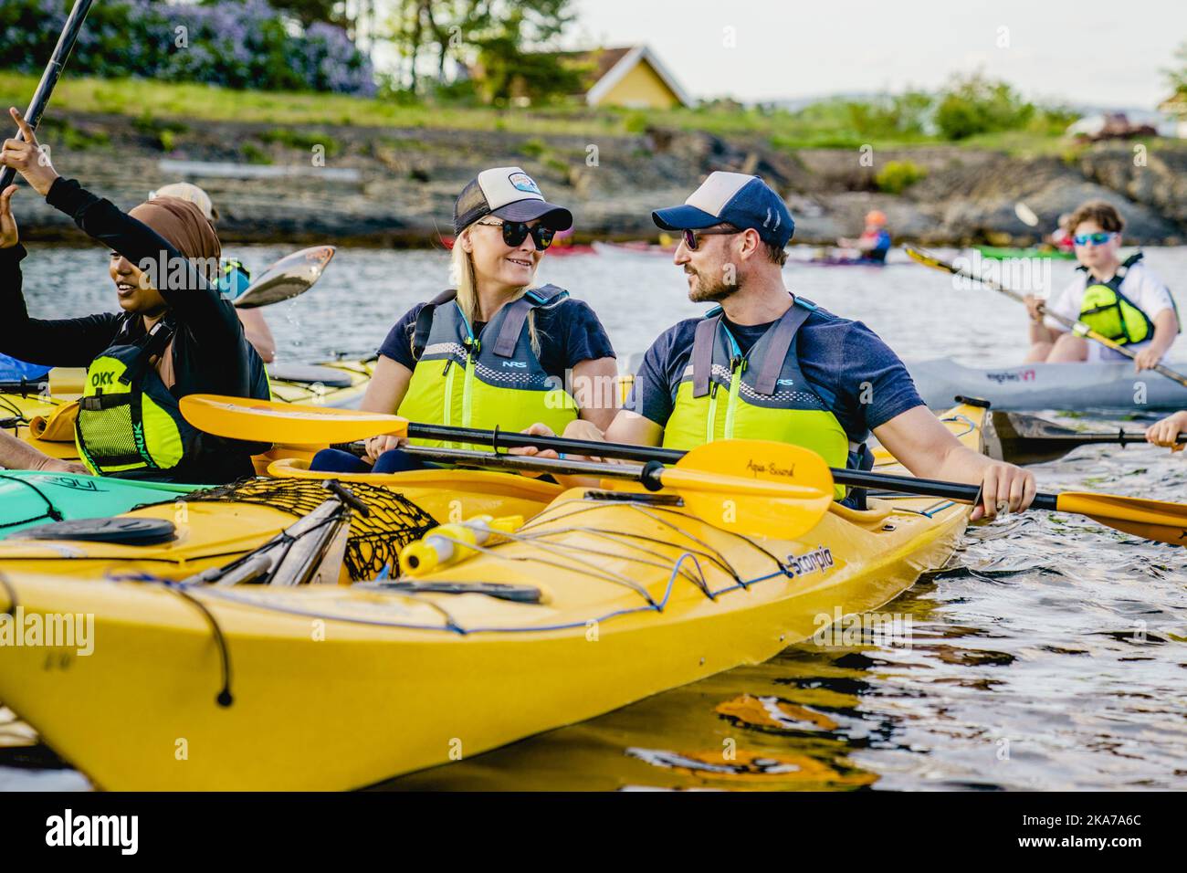 BÃ¦rum, 20210601: Norwegian Crown Prince Haakon and Crown Princess ...