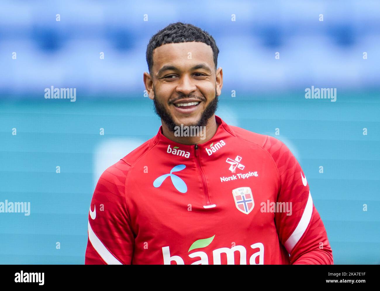 Oslo 20220324.Joshua King during training before the private international  match against Slovakia. Photo: Lise Aaserud / NTB Stock Photo - Alamy