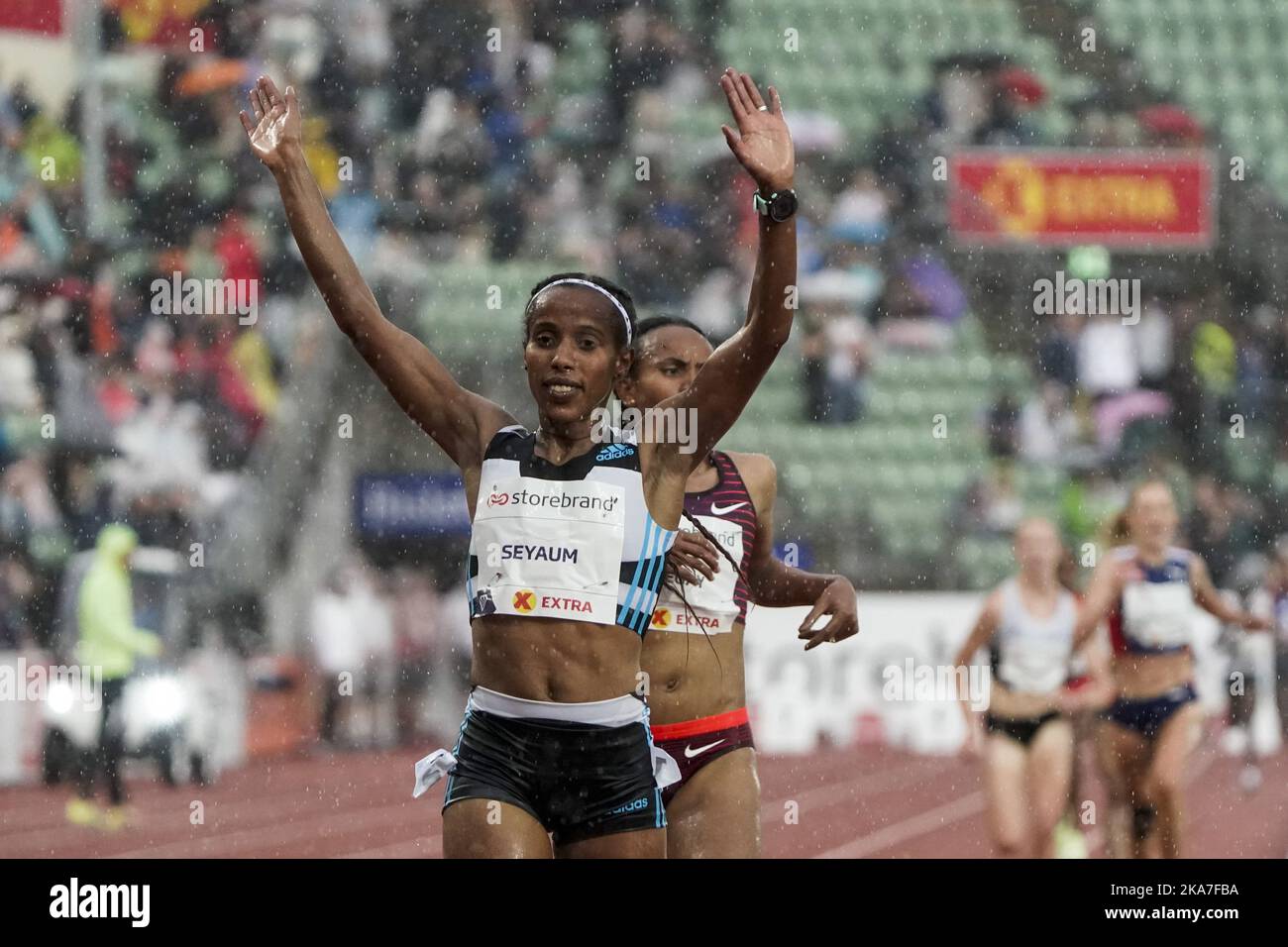 Oslo 20220616. Dawit Seyaum from Ethiopia competes in the 5000m women