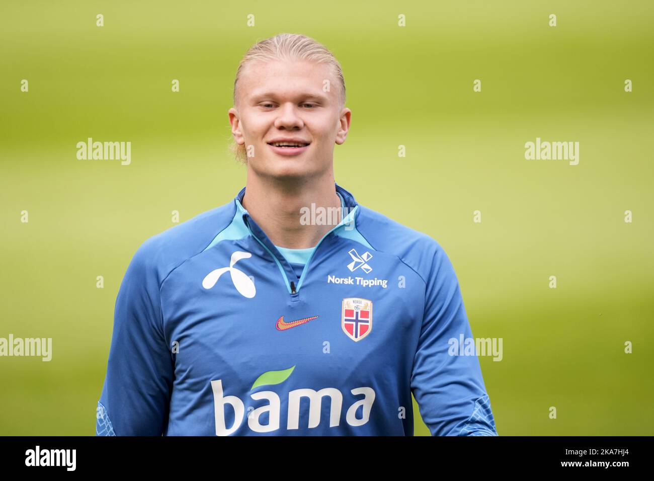 Oslo 20220922. Erling Braut Haaland during training with the Norwegian
