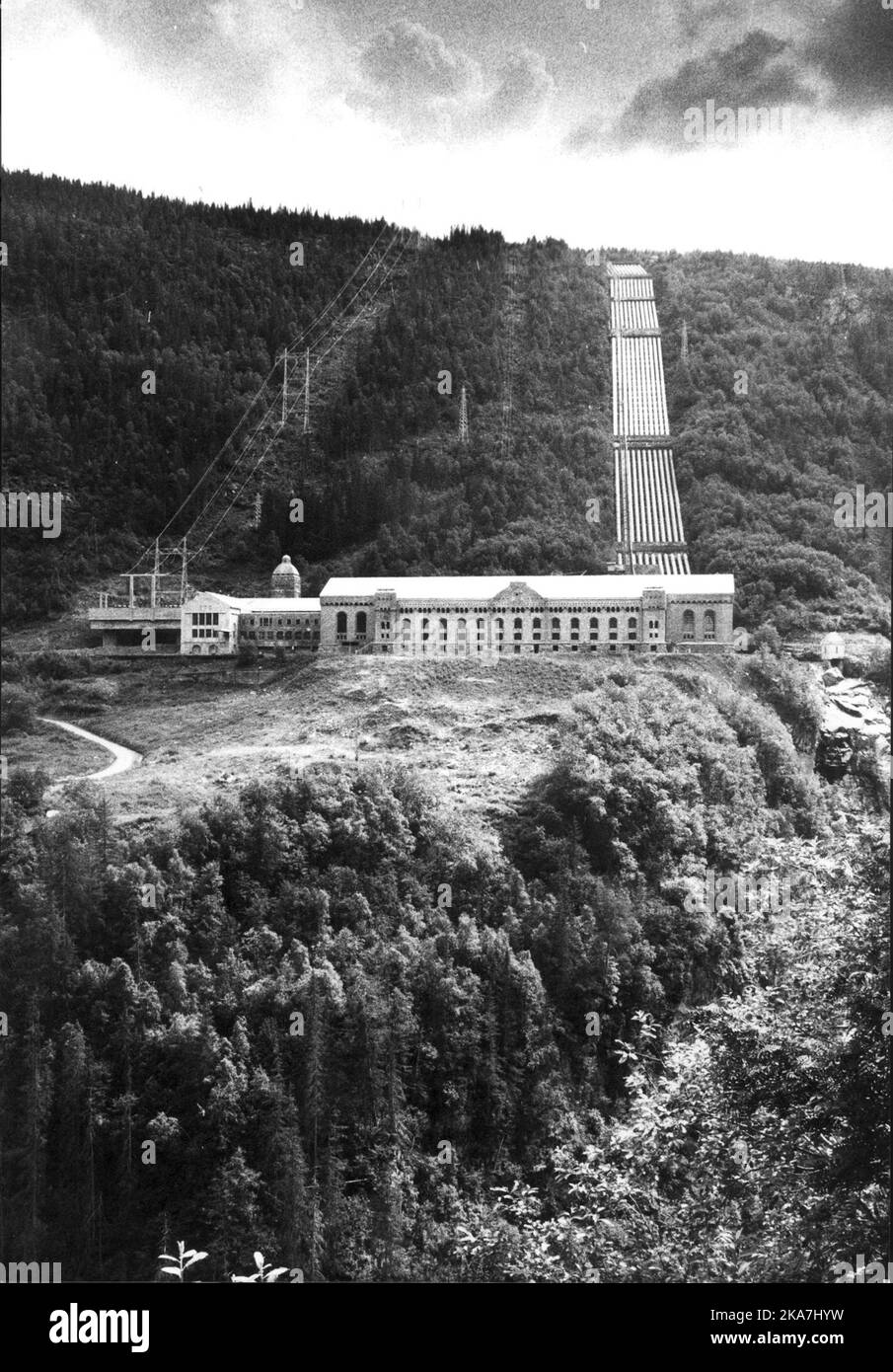 An undated picture of the Vemork Hydroelectric Plant in Norway Stock Photo
