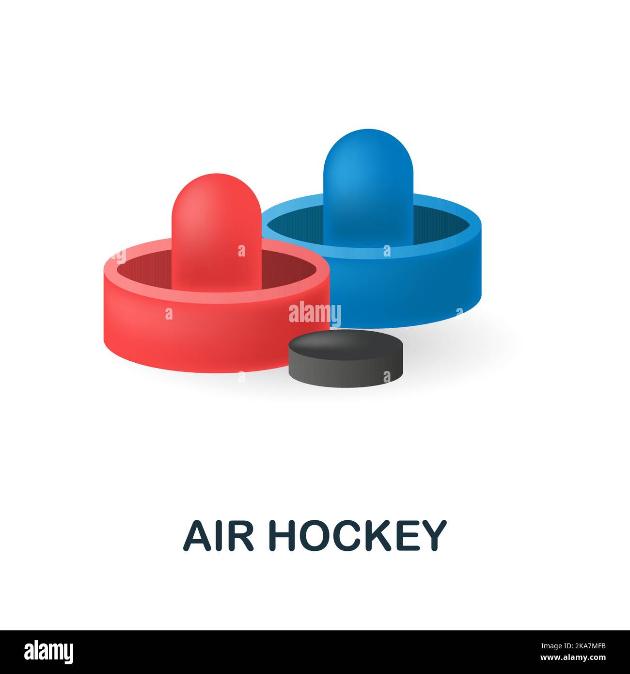 Air Hockey icon. 3d illustration from table games collection. Creative Air Hockey 3d icon for web design, templates, infographics and more Stock Vector