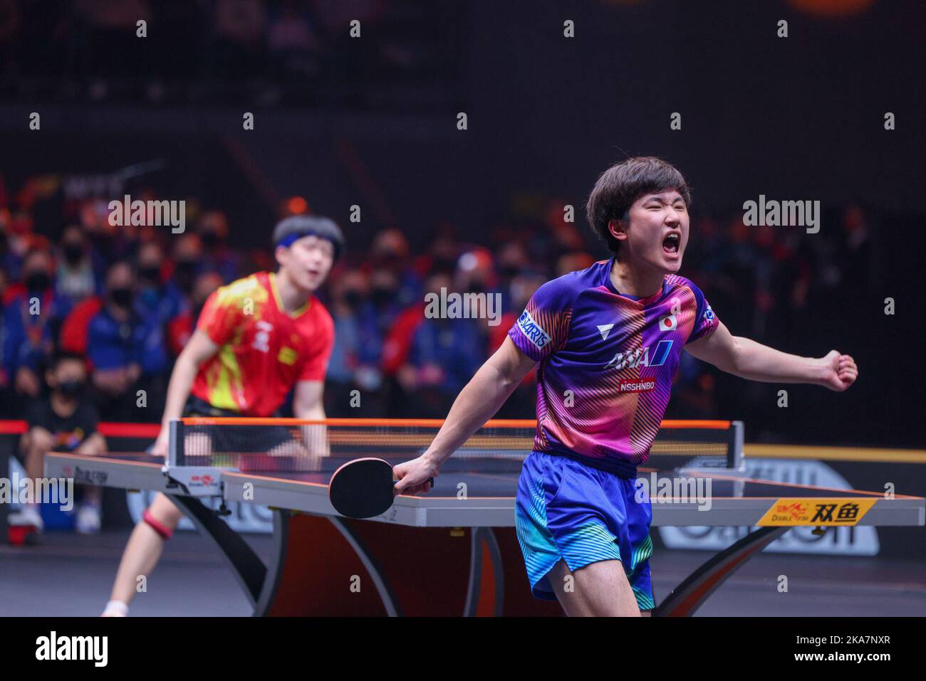Chinese table tennis player Wang Chuqin defeated Japanese table tennis