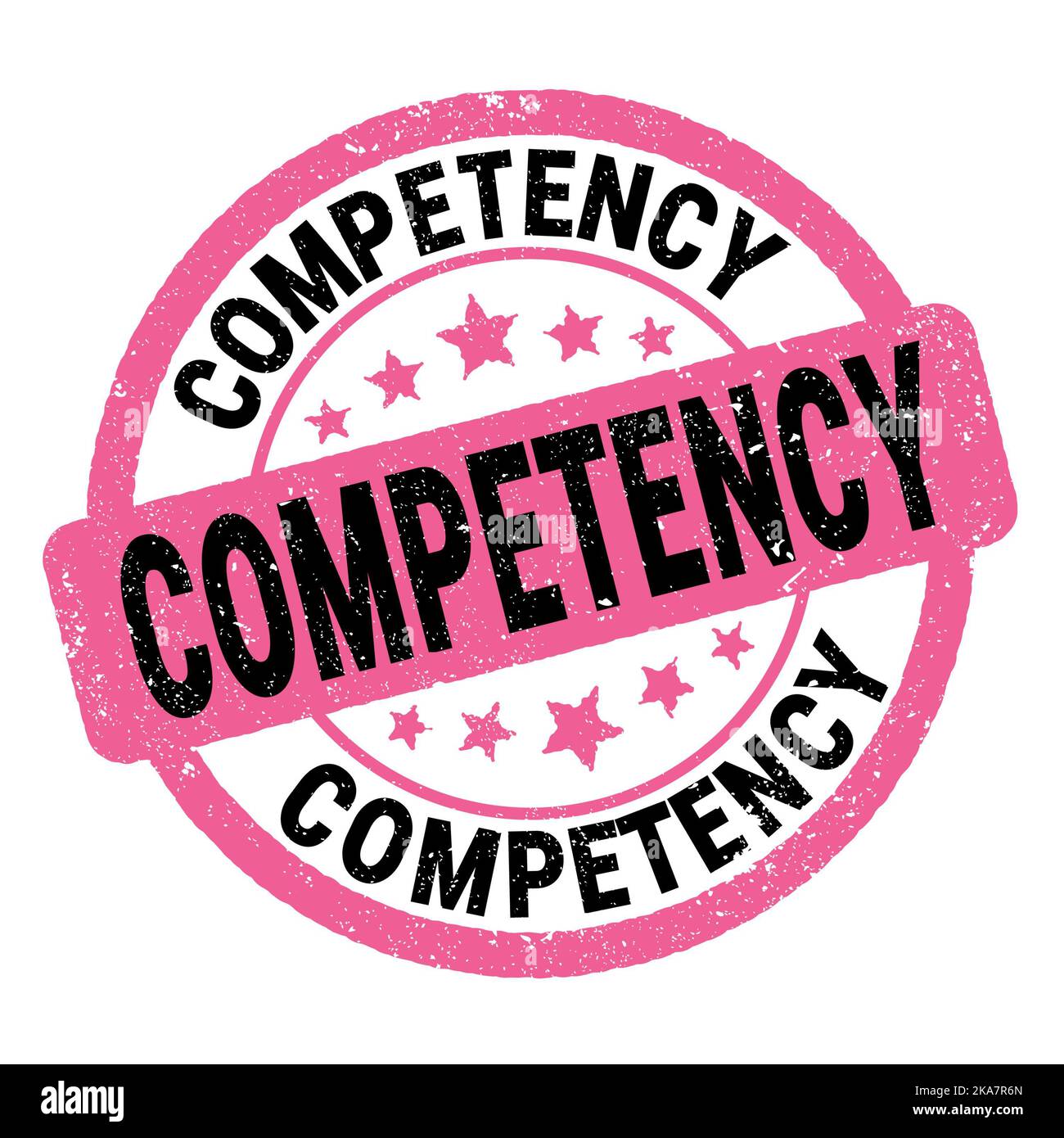 COMPETENCY text written on pink-black grungy stamp sign Stock Photo - Alamy