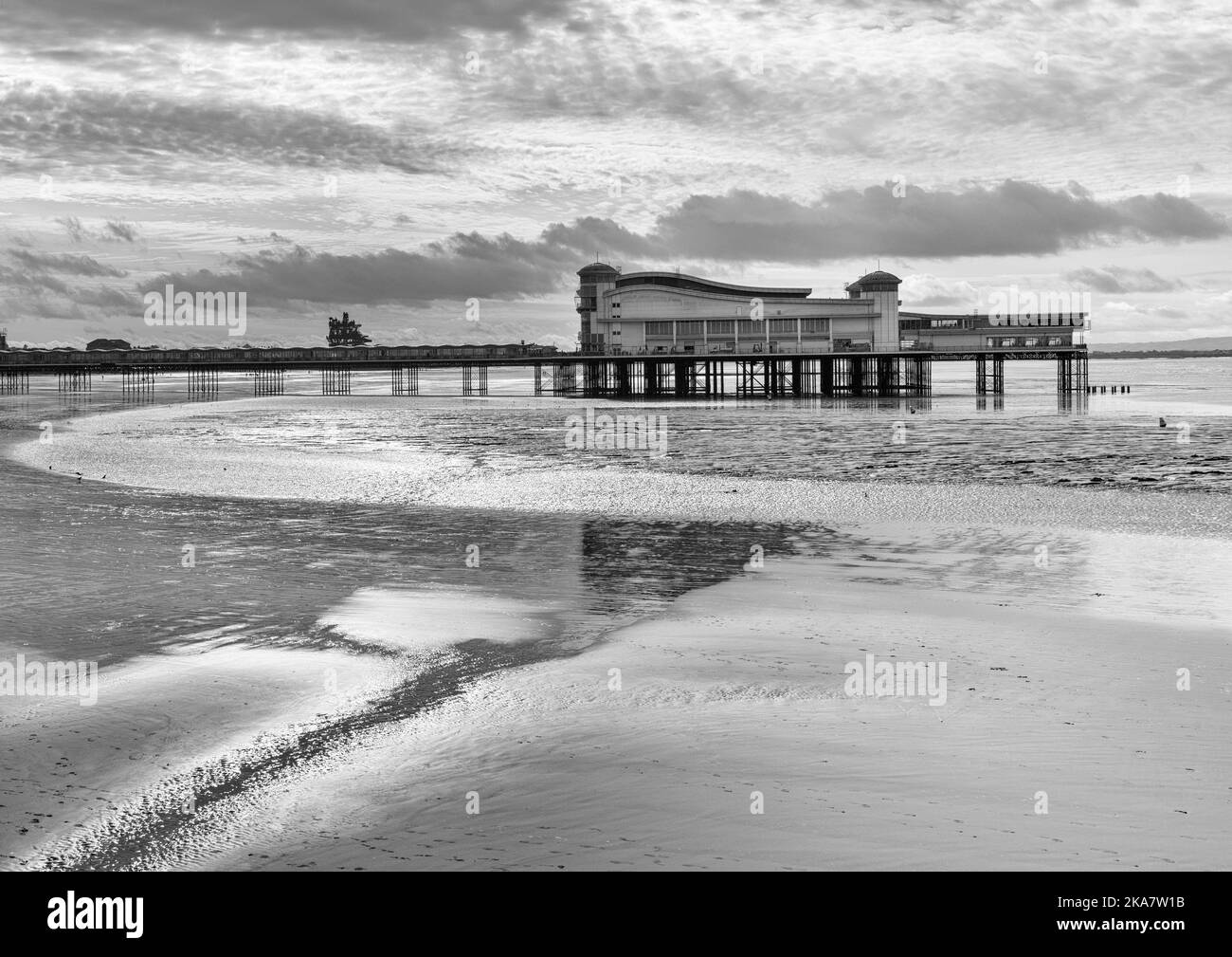 Grand Pier at Weston Super Mare, Somerset UK in October Stock Photo