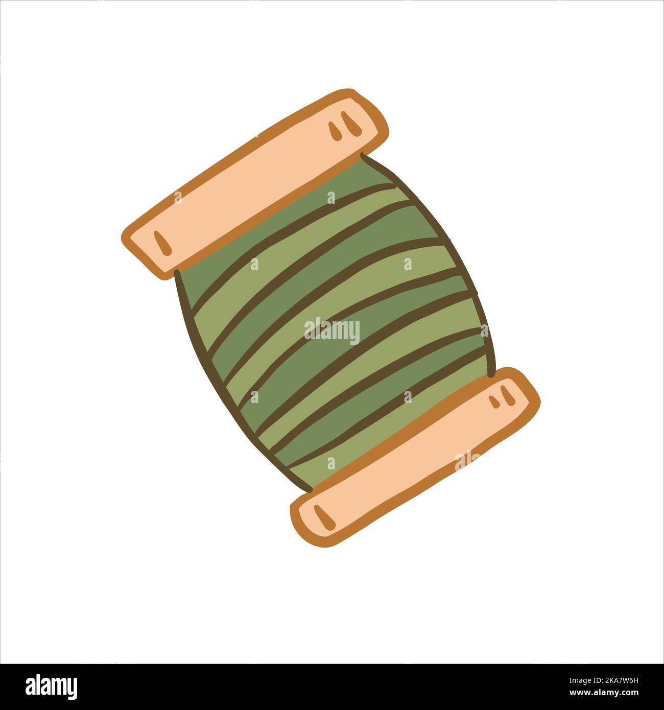 Spool of thread for sewing. Fashion designer tool Stock Vector Image