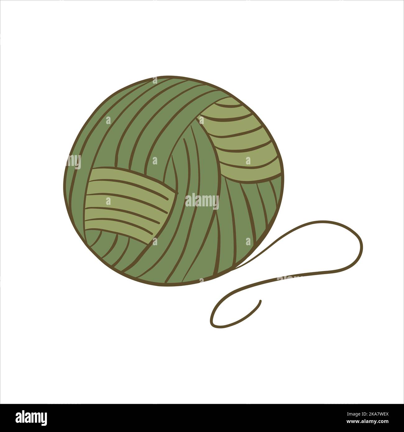 Vector illustration colored in doodle style. Yarn for knitting Stock ...