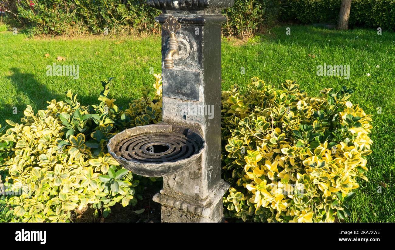 Public water fountains in the streets of Turkey. Water drinking