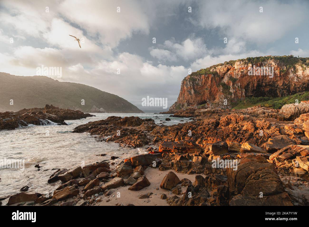 Sunset at the Heads - Knysna, South Africa Stock Photo