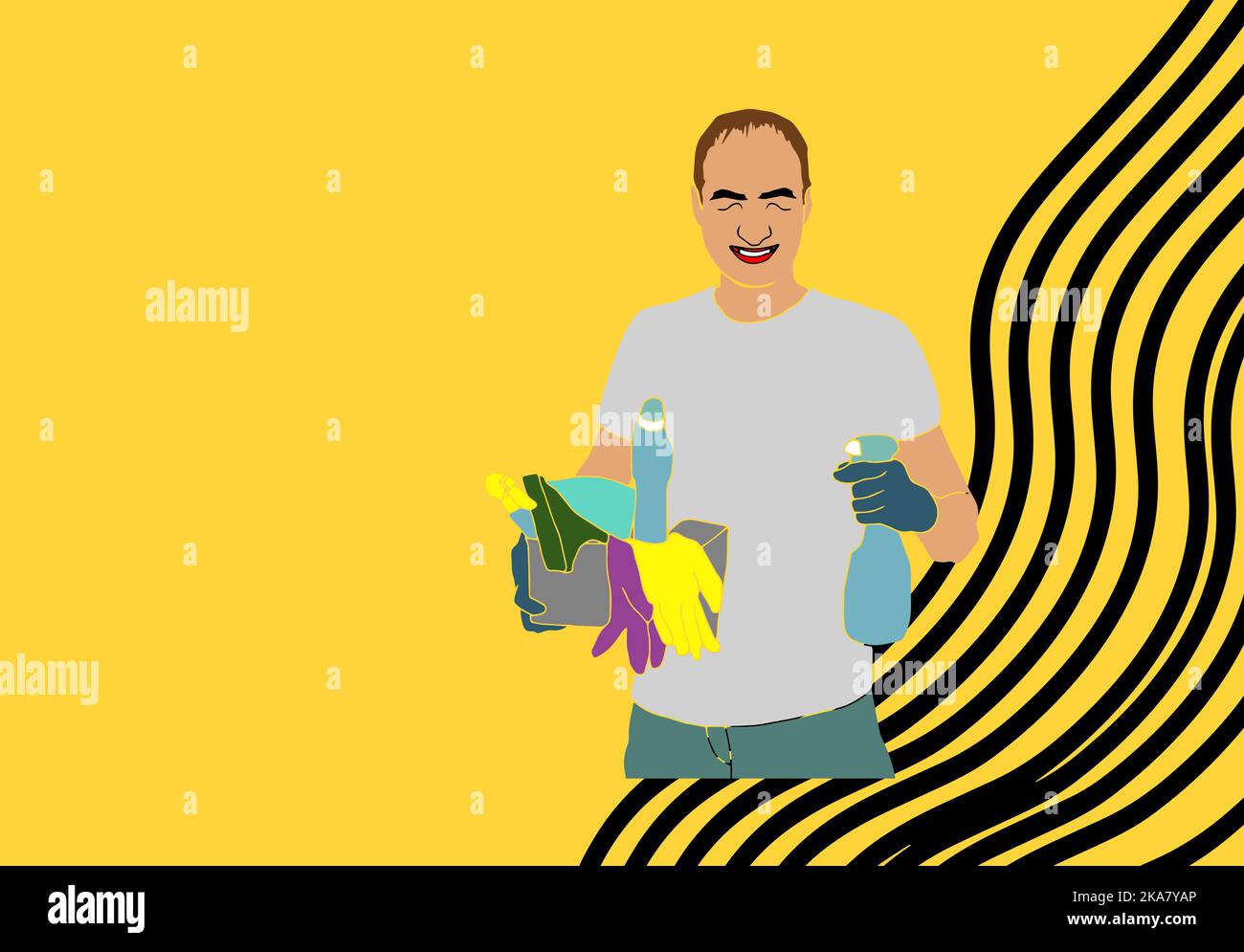 Cleaning migrant workers Stock Vector Images Alamy