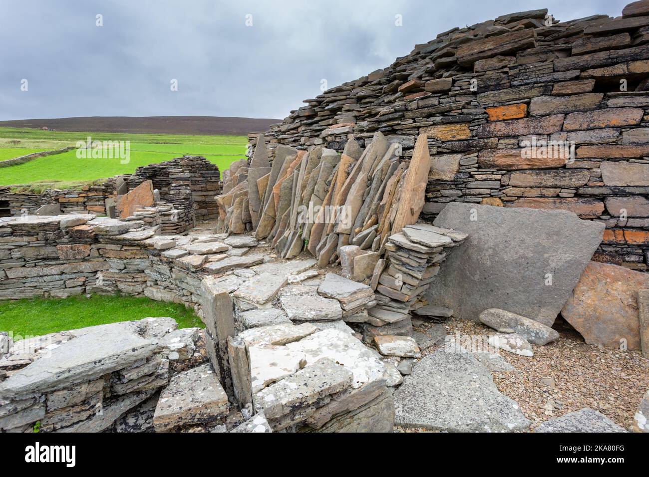 Midhowe Broch, Rousay, Orkney, UK 2022 Stock Photo