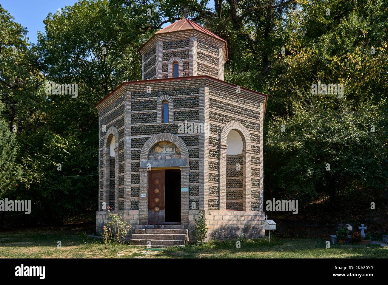 Kirche des Heiligen Hieromartyr Abibos Nekreseli, Klosterkomplex von Nekresi, Kachetien, Georgien Stock Photo