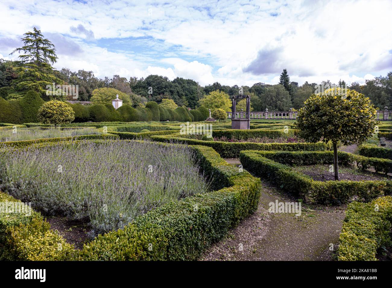 Spanish Garden, Newstead Abbey, Nottinghamshire, England, UK Stock Photo