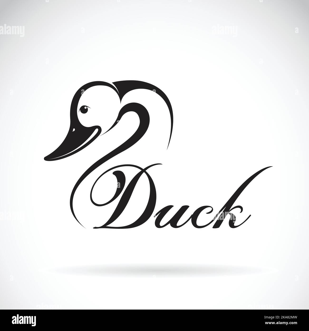 Vector of a duck design on a white background. Easy editable layered vector illustration. Wild Animals. Stock Vector