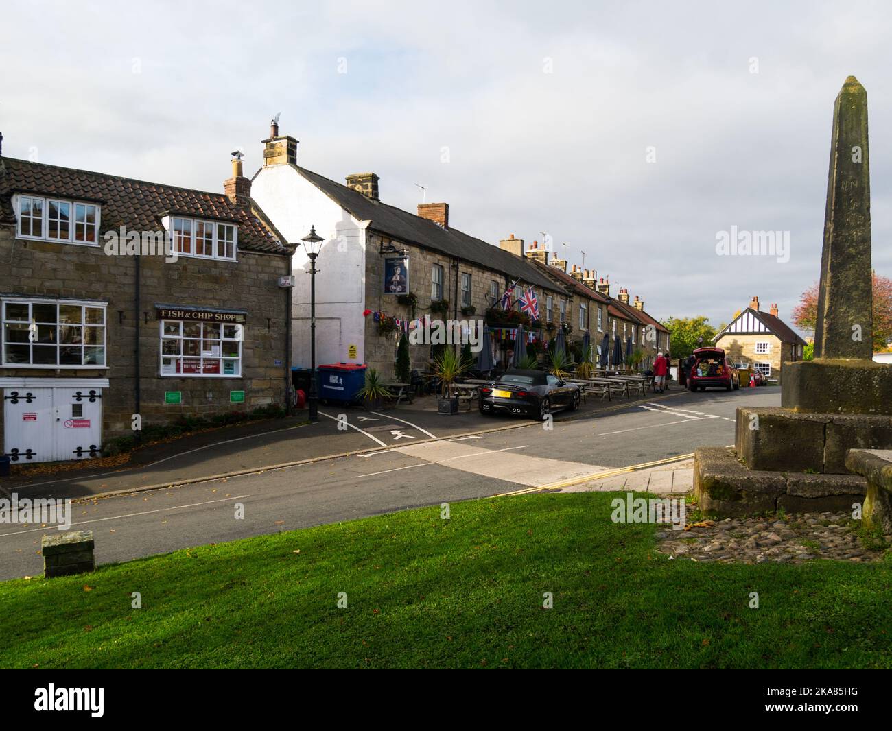 Centre of lovely village of Osmotherly North Yorkshire England UK on
