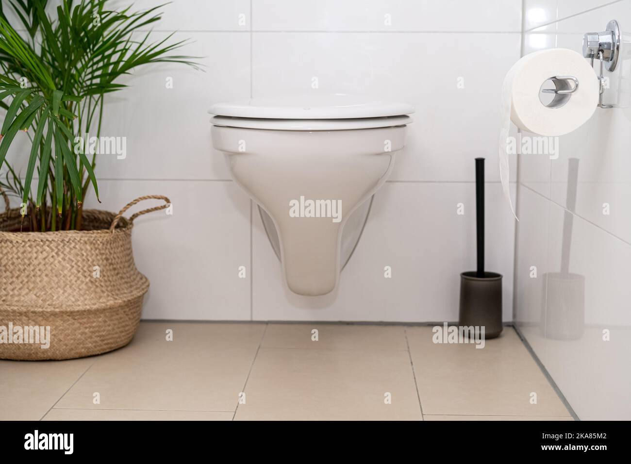Modern bathroom with toilet Stock Photo Alamy