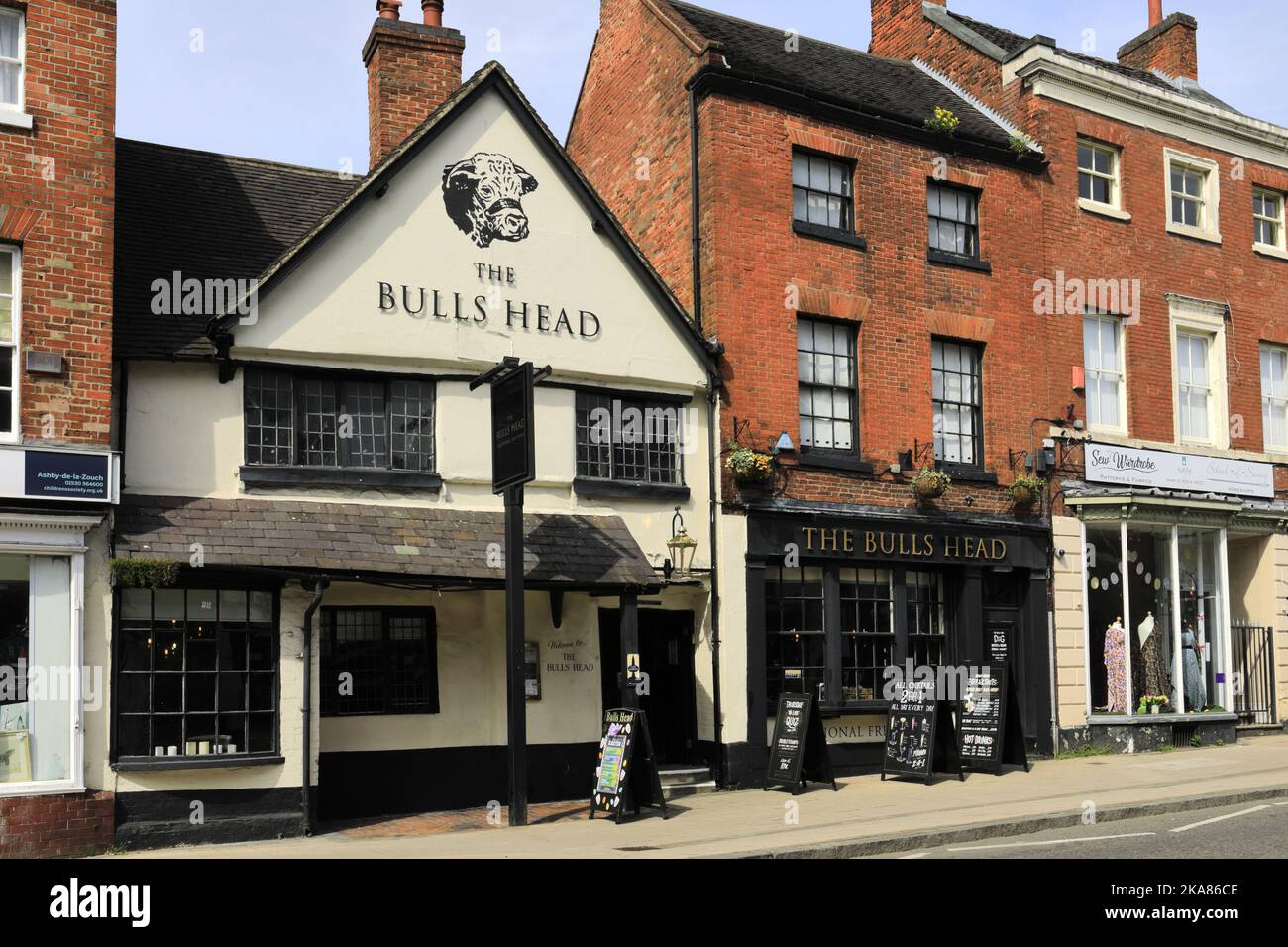 The Bulls Head pub, Market Street, Ashby de la Zouch town