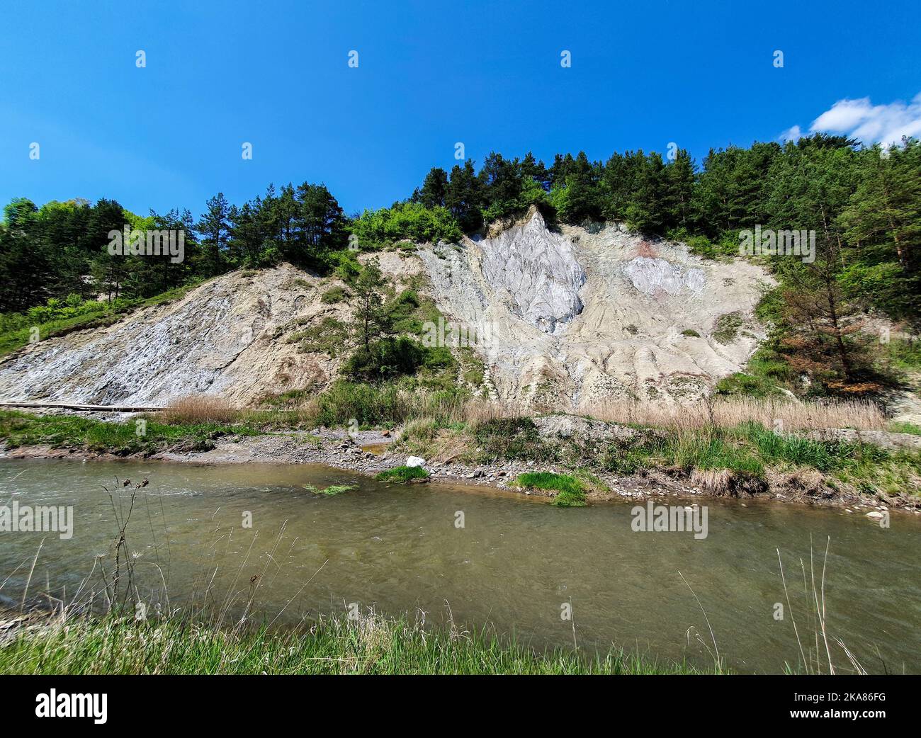 The salt canyon from Praid resort - Romania, seen from above, aerial ...