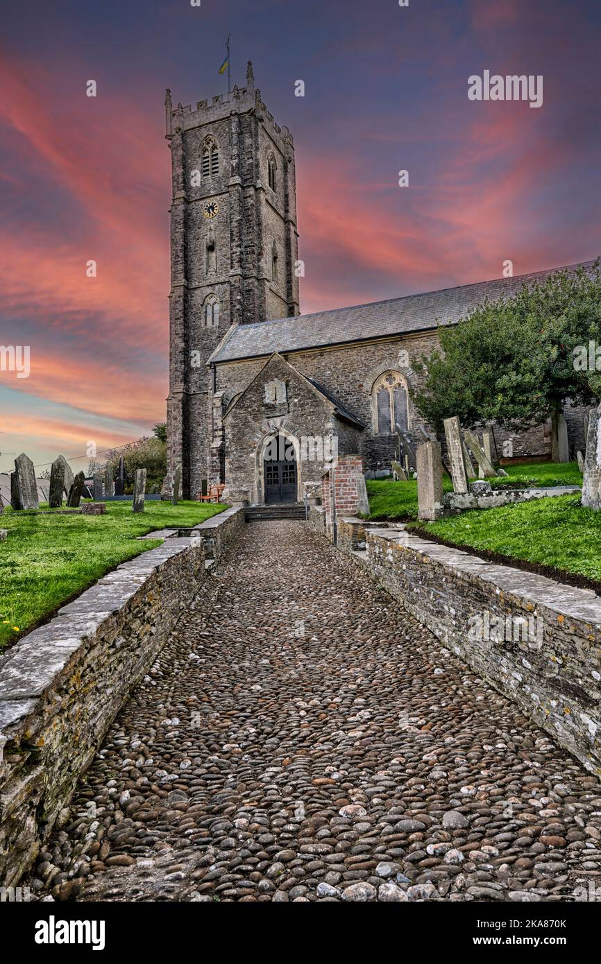 St Peter's Parish Church, Berrynarbor, North Devon, Devon, England, UK Stock Photo
