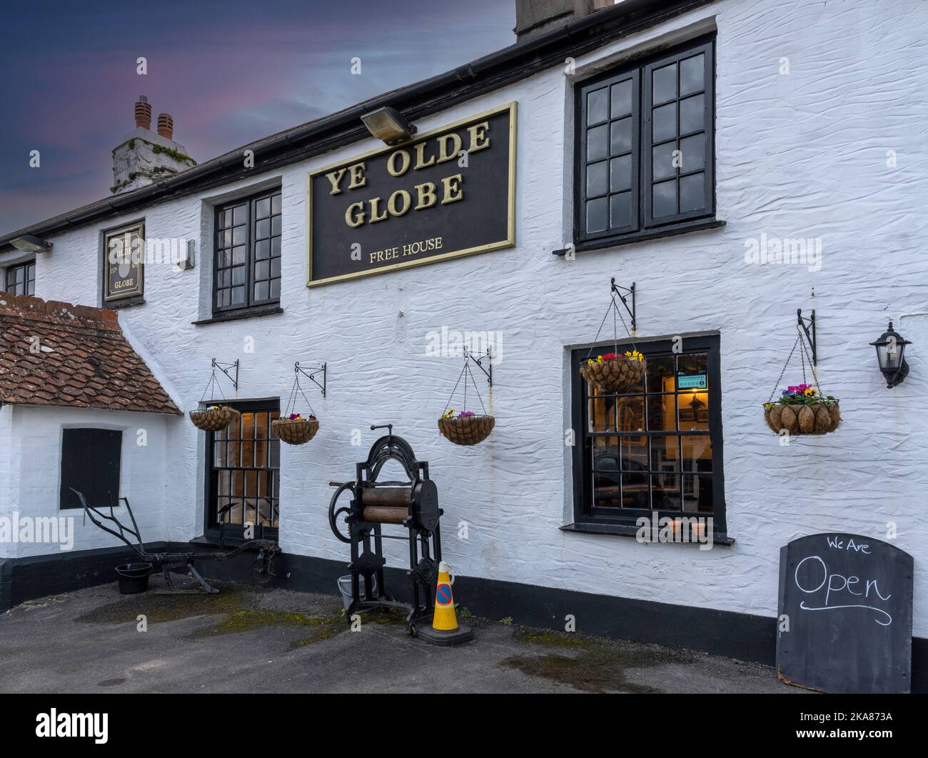 Ye Olde Globe Inn - public house -  Berrynarbor, North Devon, Devon, England, UK Stock Photo