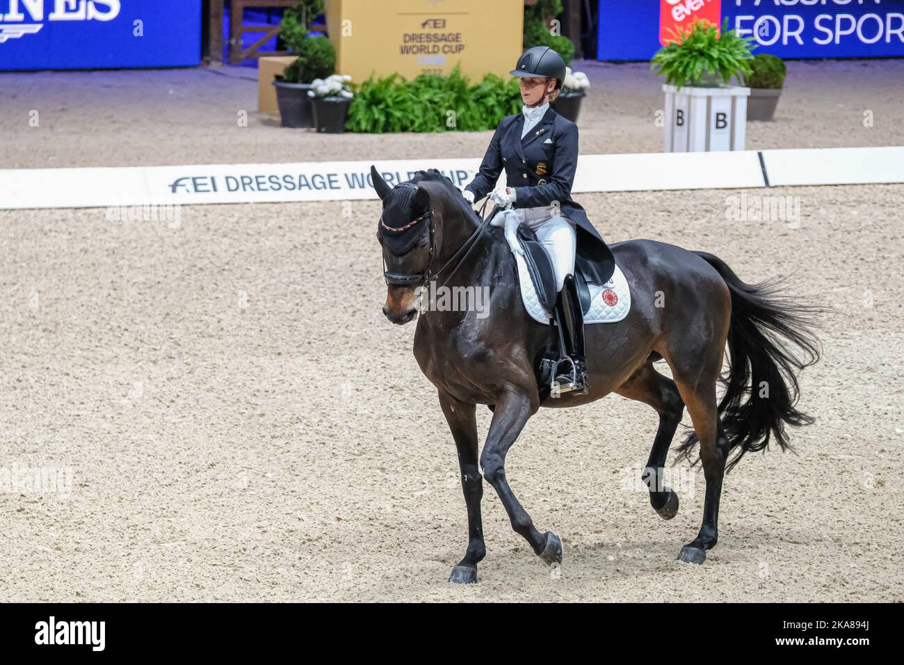 France, Lyon, 2022-10-28. The German rider Jessica Von Bredow Werndl ...