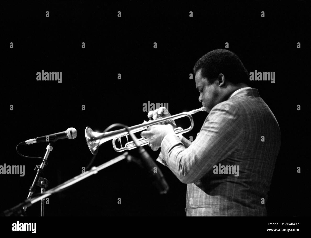86-2539  FREDDIE HUBBARD,   17 July 1986  Royal Festival Hall, The South Bank Centre, London Stock Photo