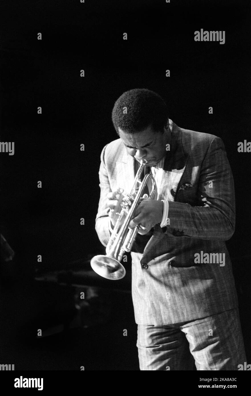 86-2542  FREDDIE HUBBARD,   17 July 1986  Royal Festival Hall, The South Bank Centre, London Stock Photo
