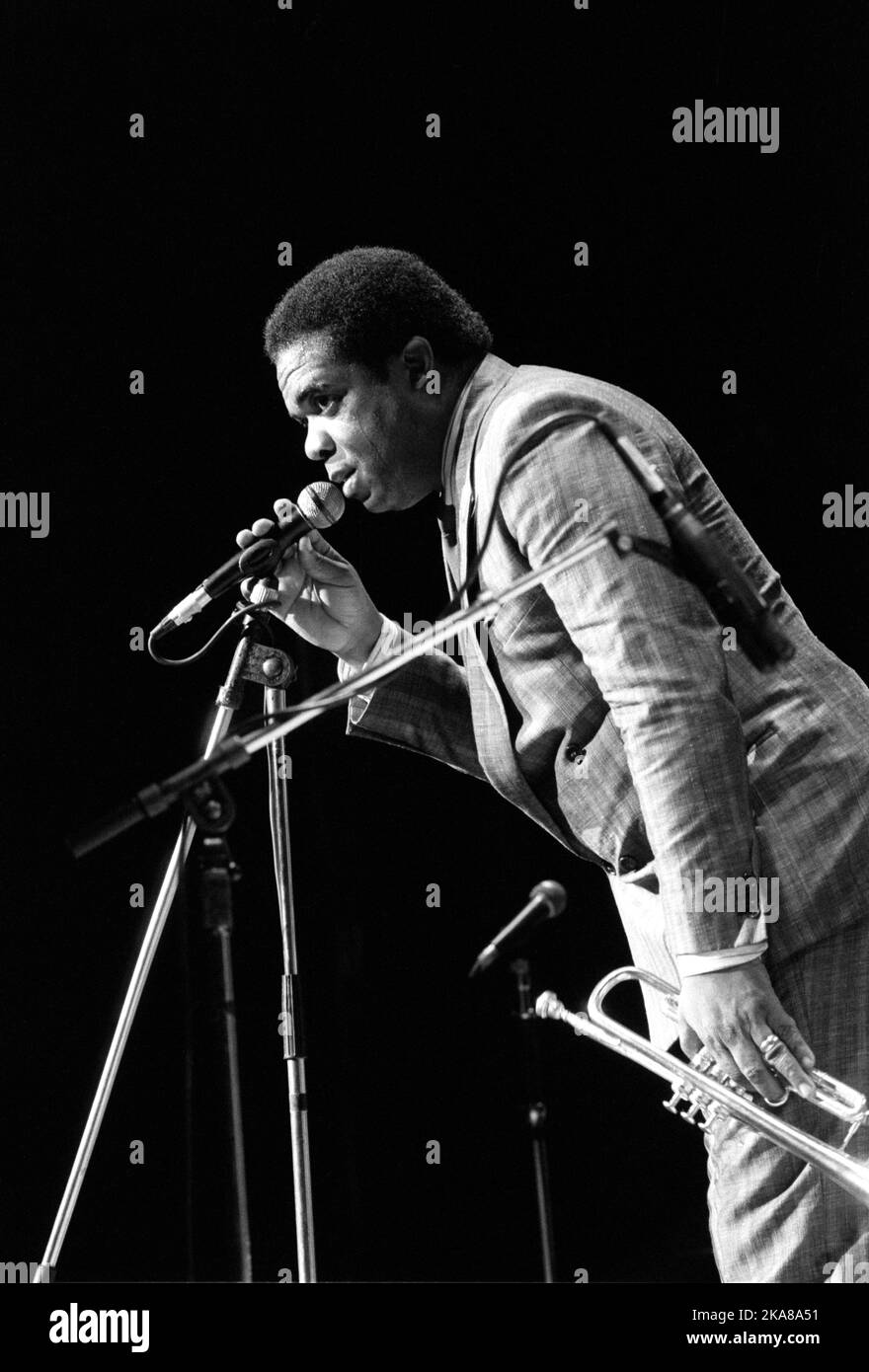 86-2546  FREDDIE HUBBARD,   17 July 1986  Royal Festival Hall, The South Bank Centre, London Stock Photo