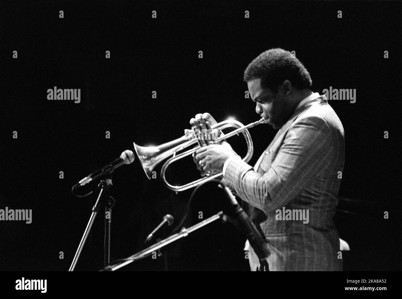 86-2553  FREDDIE HUBBARD,   17 July 1986  Royal Festival Hall, The South Bank Centre, London Stock Photo