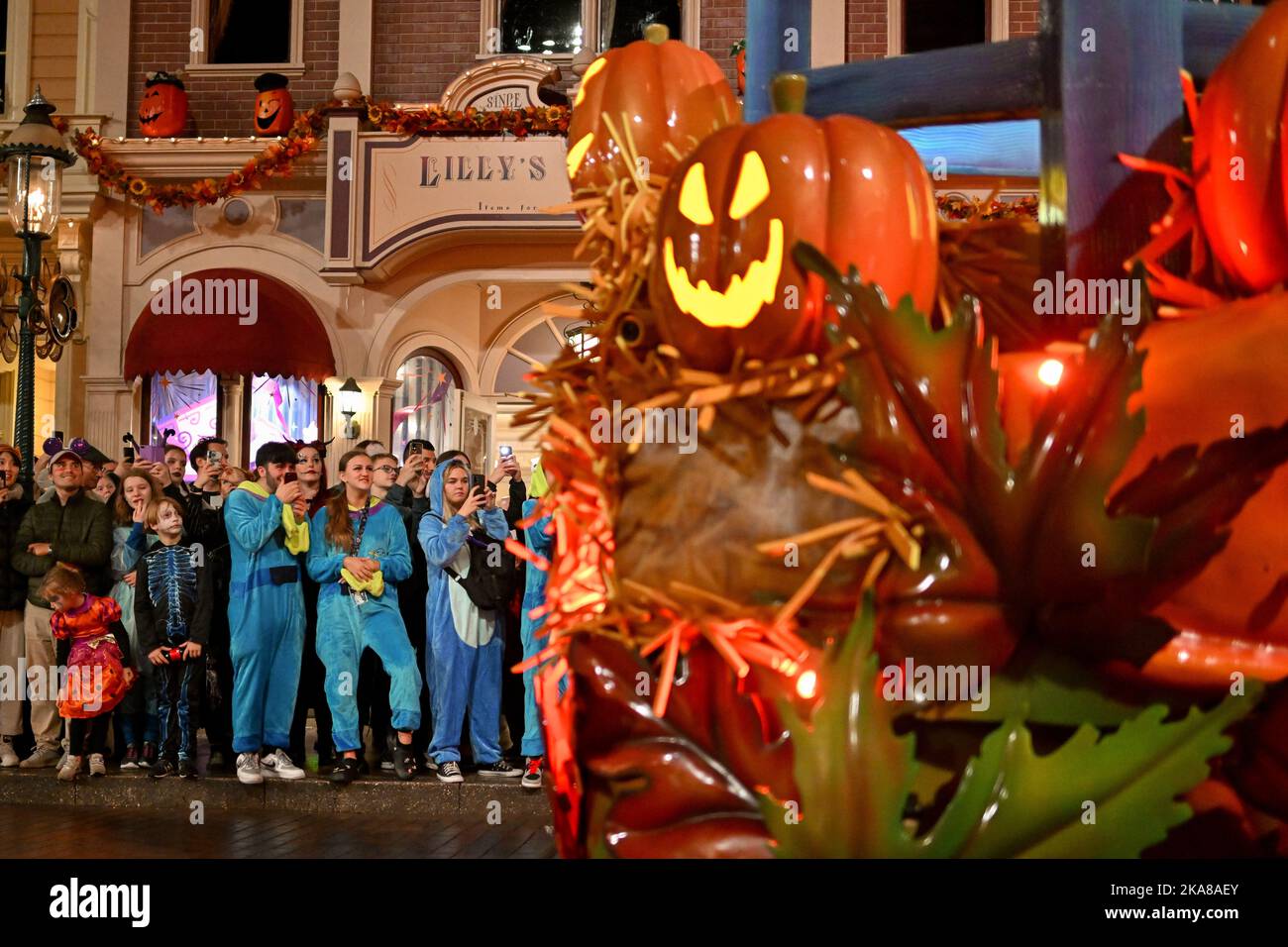 Paris, France. 31st Oct, 2022. Disney Halloween evenings held at Disneyland Park in Chessy, France on Oct. 31, 2022. (Photo by Lionel Urman/Sipa USA) Credit: Sipa USA/Alamy Live News Stock Photo