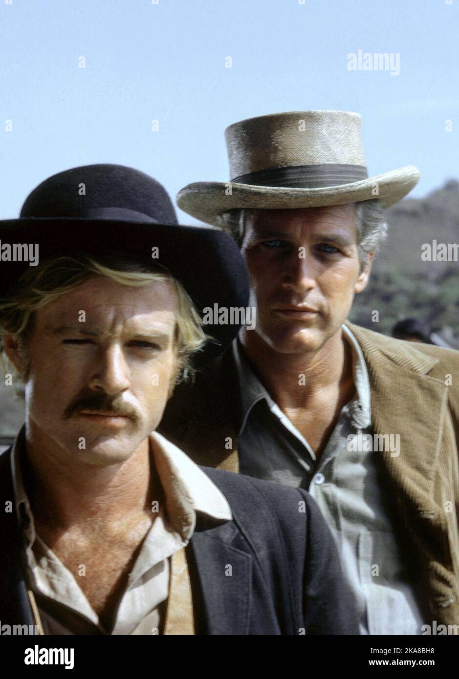 Butch Cassidy And The Sundance Kid Robert Redford & Paul Newman Stock Photo