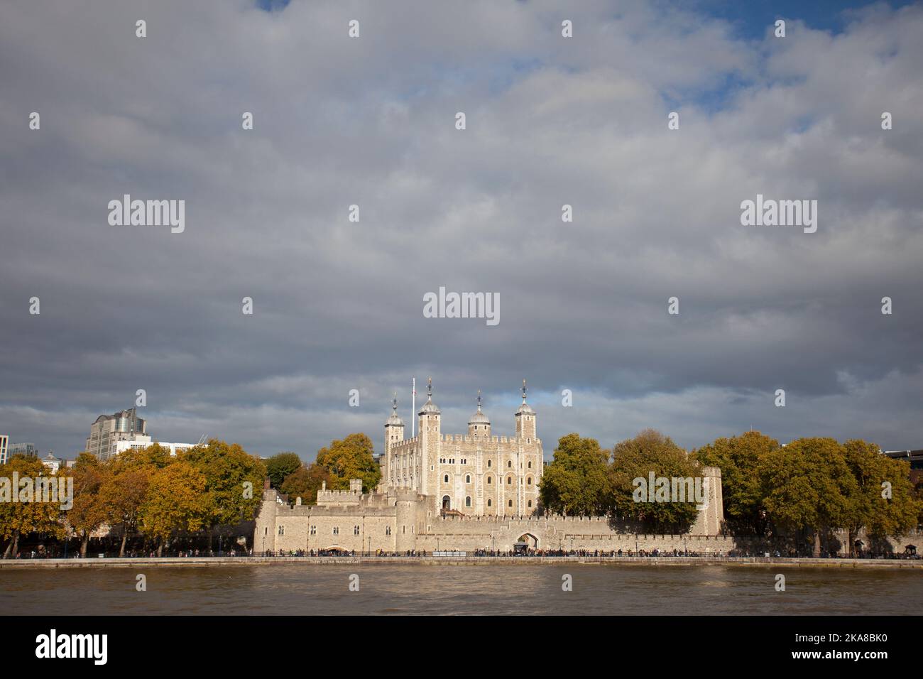The Tower of London from the River Thames. England Stock Photo