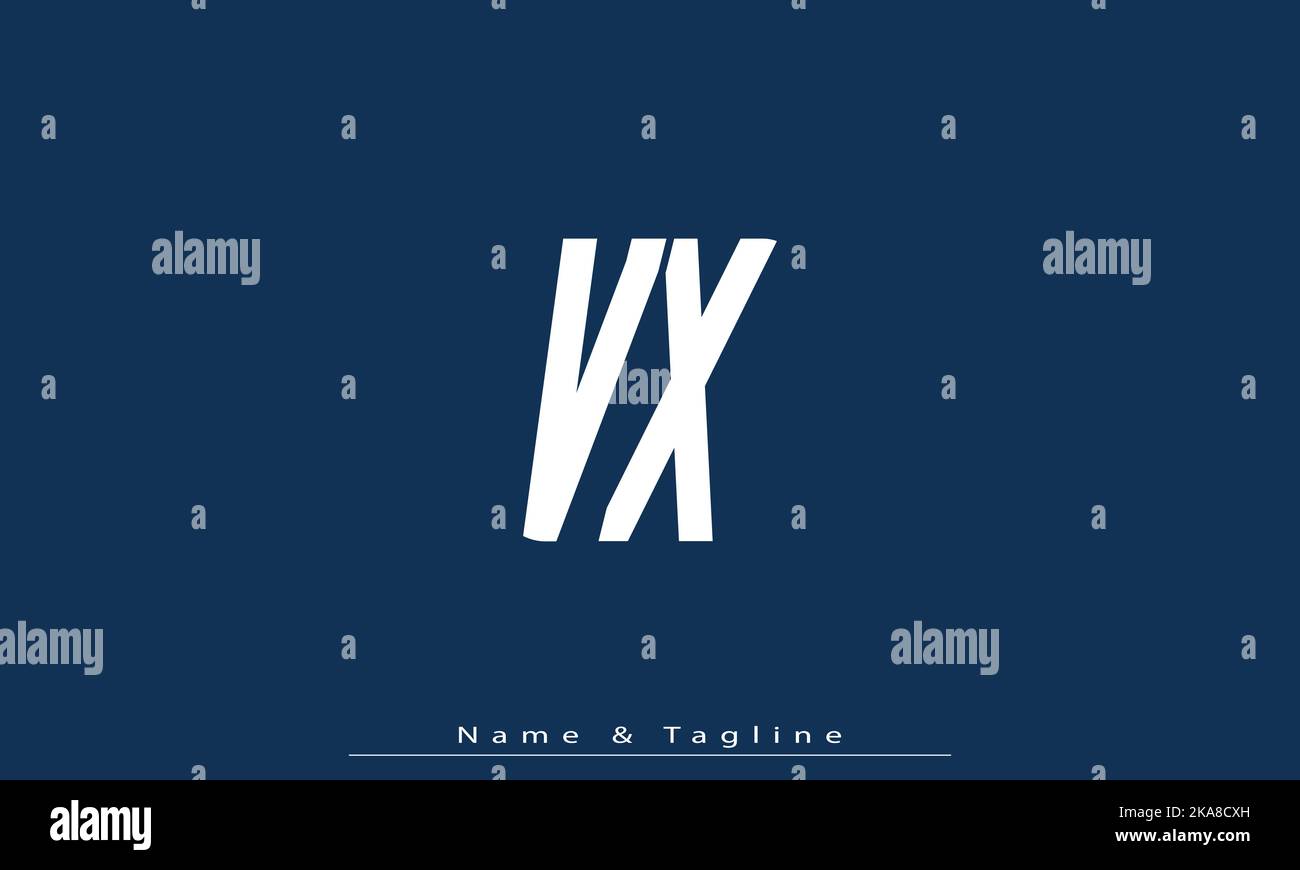 Alphabet letters Initials Monogram logo VX , XV Stock Vector