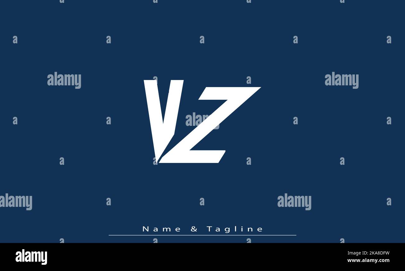 Alphabet letters Initials Monogram logo VZ , ZV Stock Vector Image ...