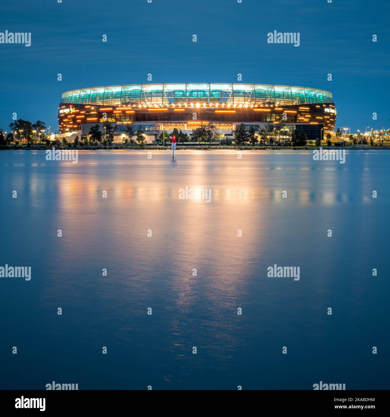 The Optus Stadium in Burswood, Perth, Western Australia Stock Photo