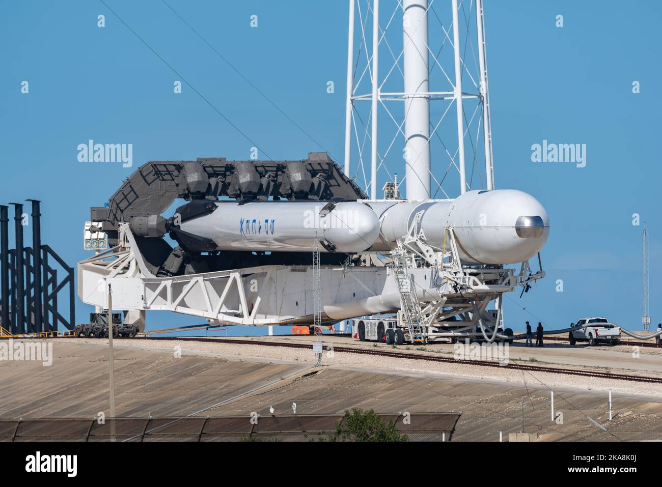 SpaceX Falcon Heavy Rocket Stock Photo