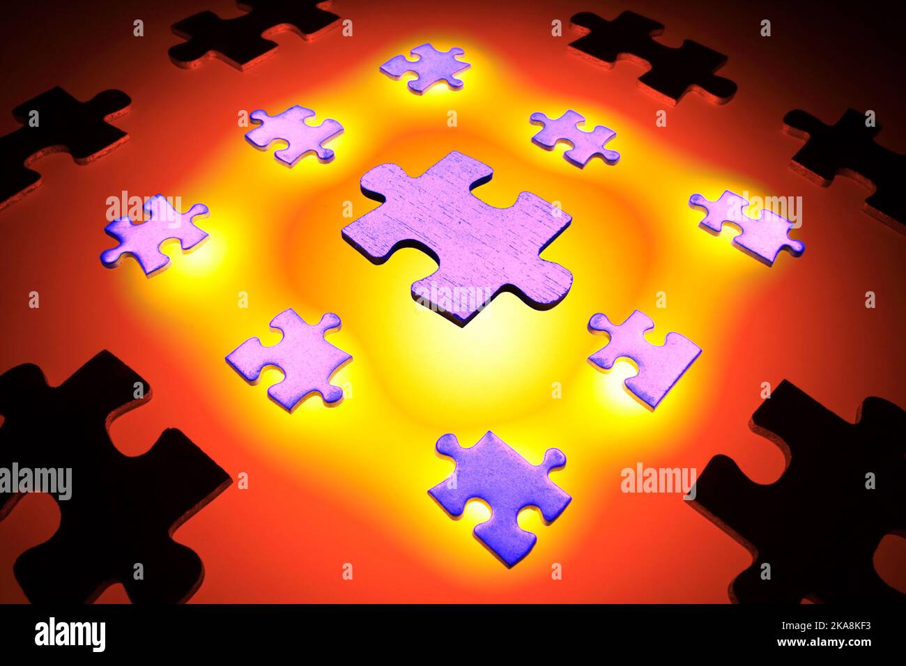 Jigsaw Puzzle Pieces Stock Photo