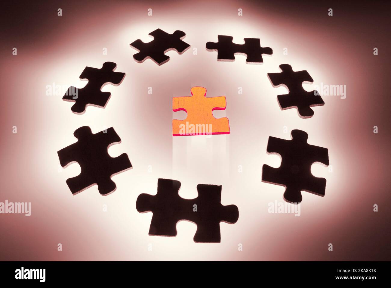 Jigsaw Puzzle Pieces Stock Photo