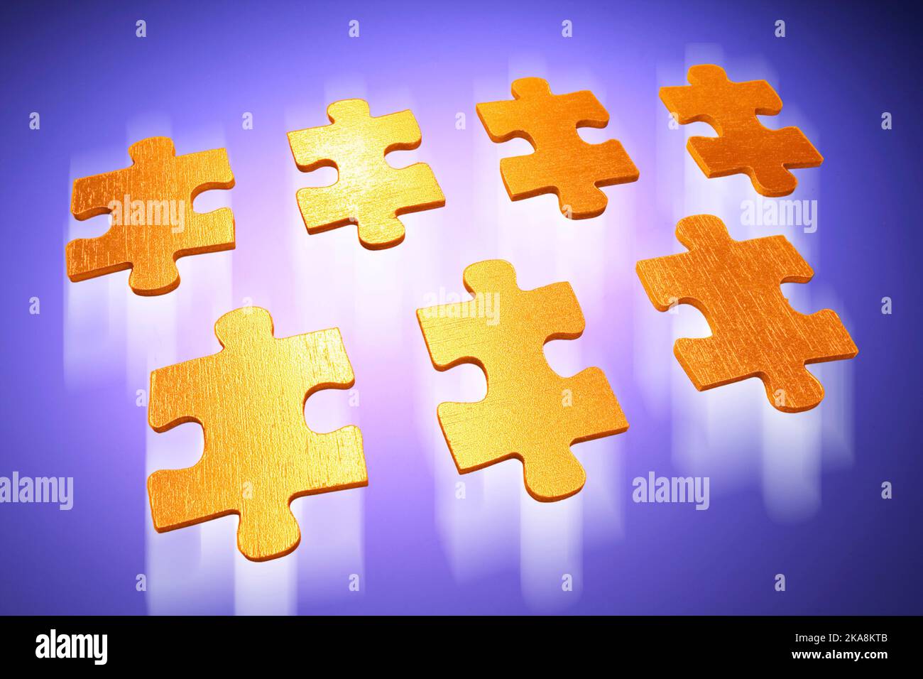 Jigsaw Puzzle Pieces Stock Photo