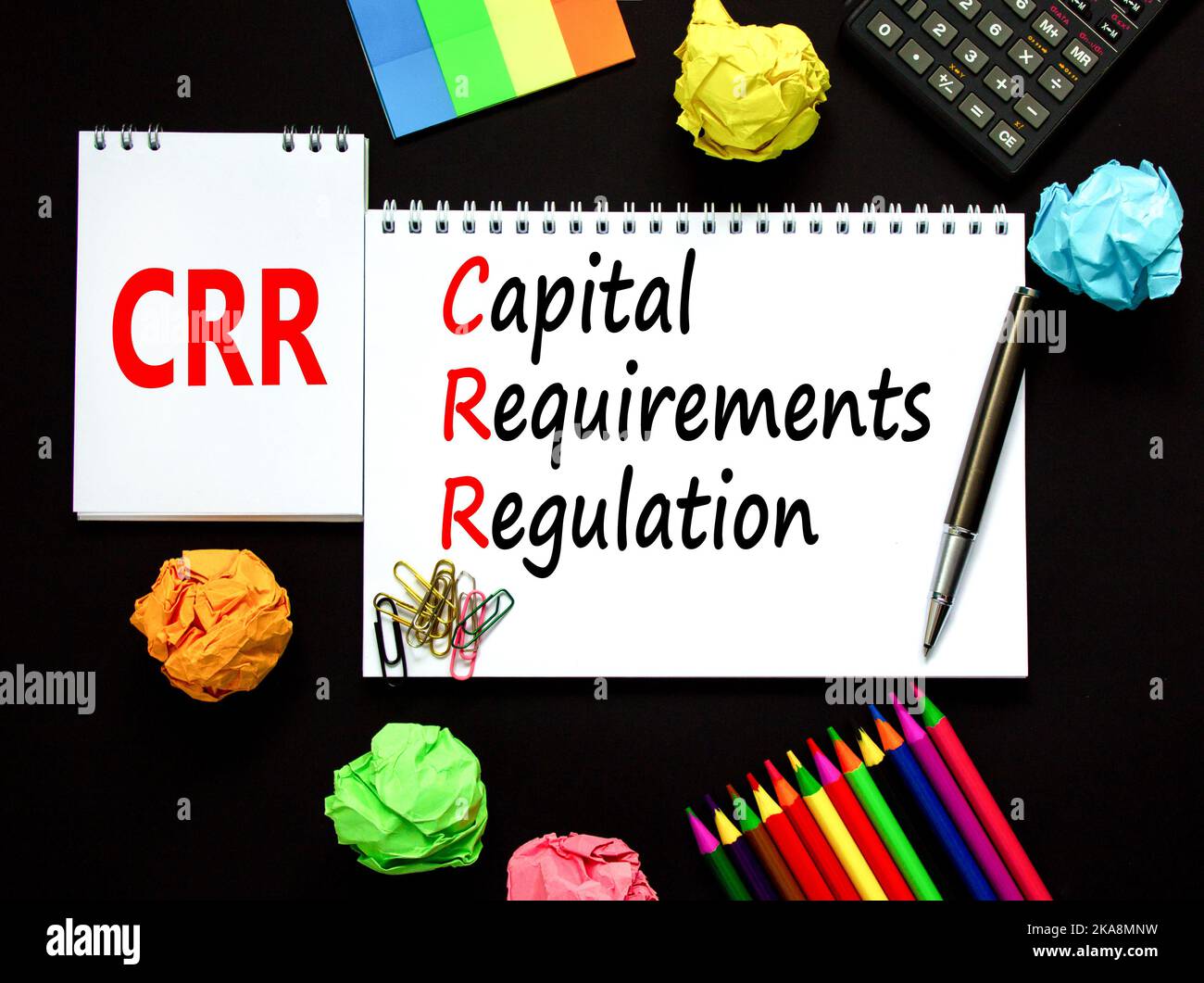 CRR capital requirements regulation symbol. Concept words CRR capital