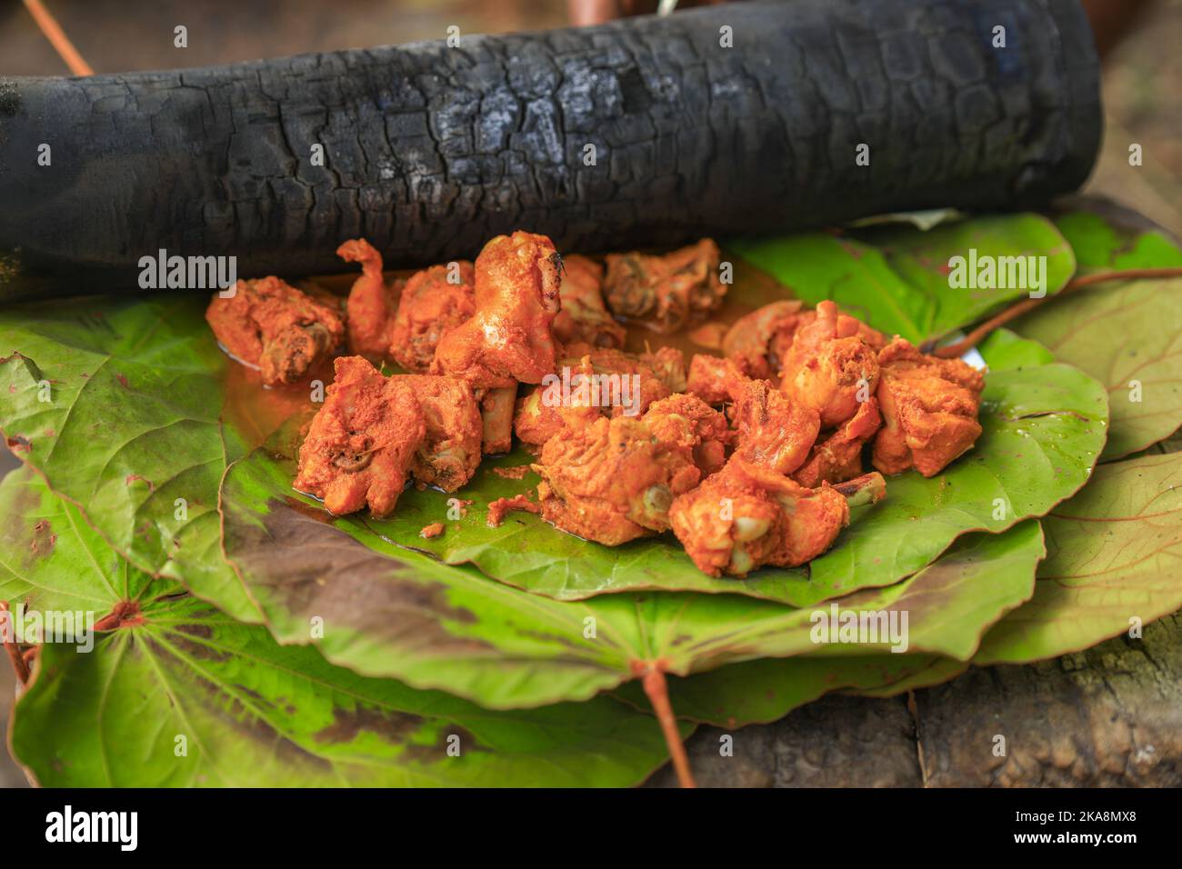 araku famous bamboo chicken ,bamboo biryani Stock Photo Alamy