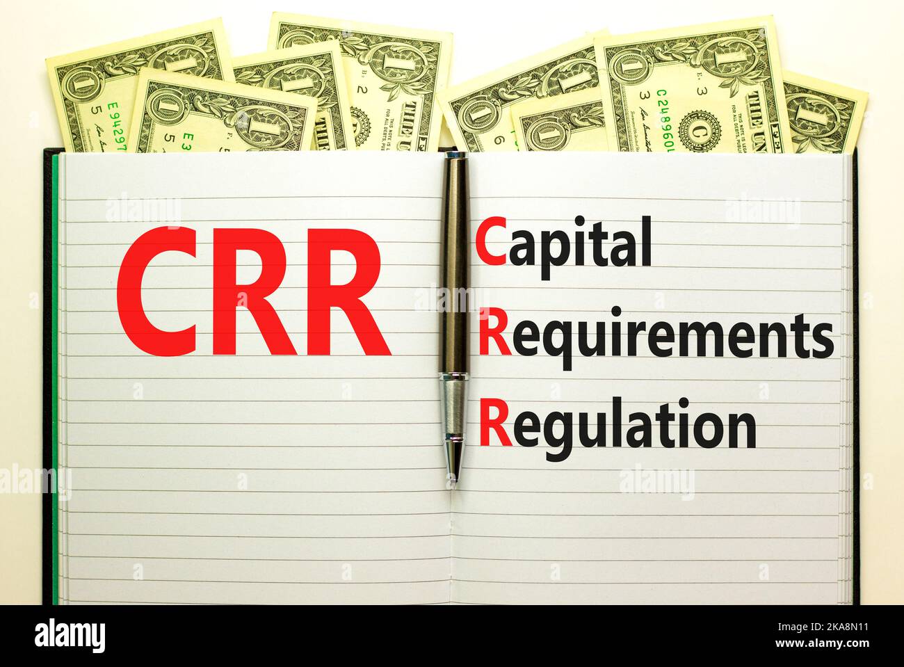 CRR capital requirements regulation symbol. Concept words CRR capital