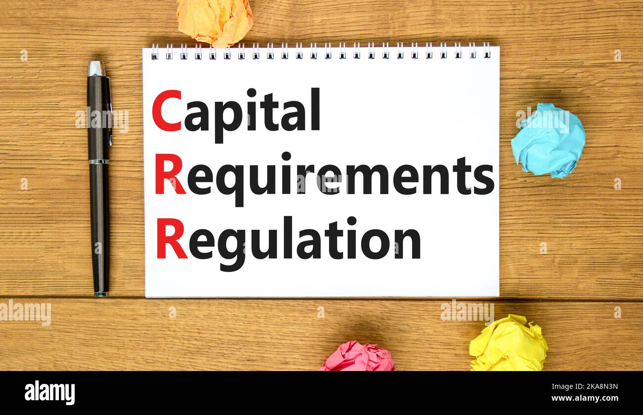 CRR capital requirements regulation symbol. Concept words CRR capital