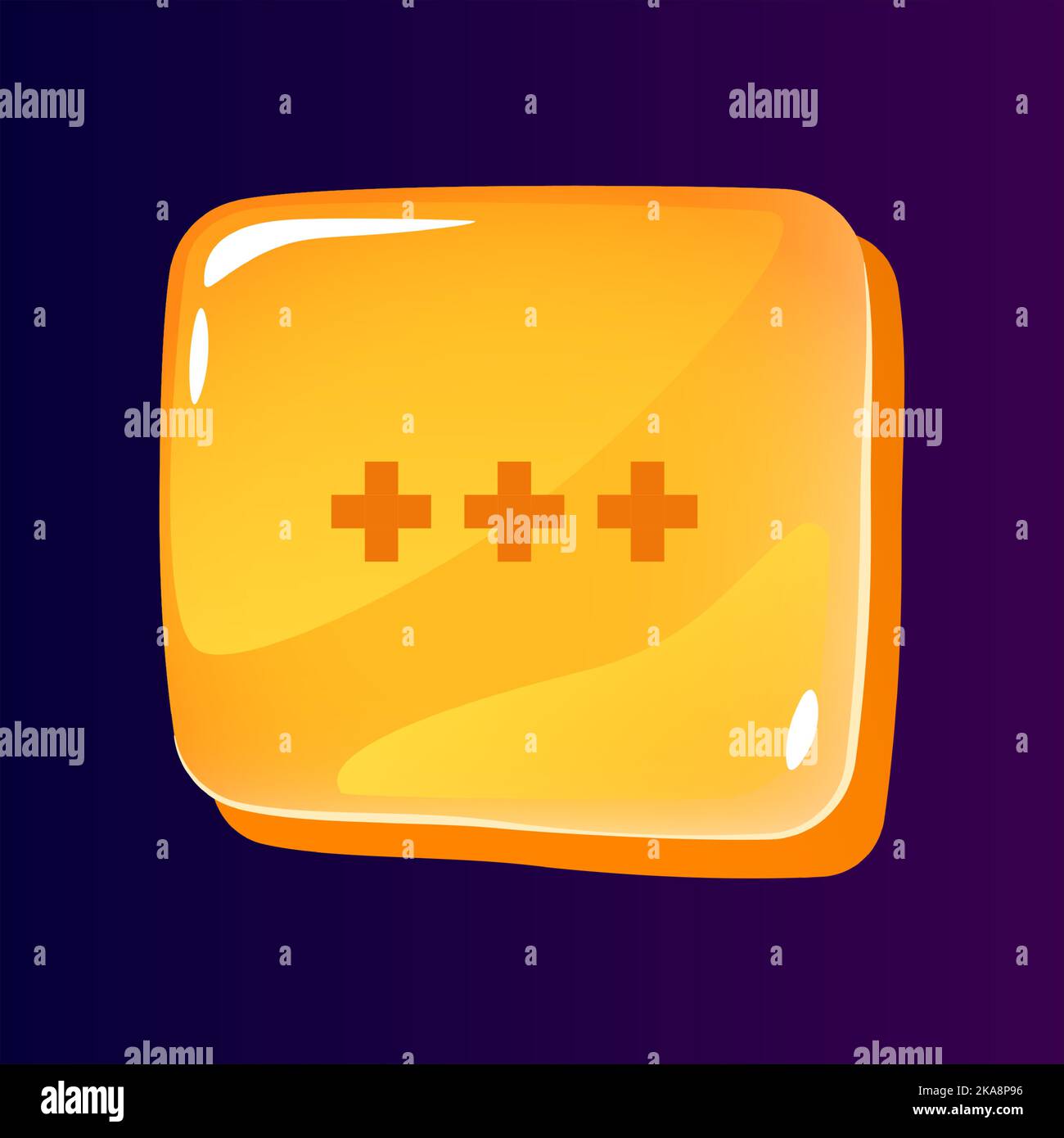 Access to more options glossy ui button with pixelated icon Stock Vector