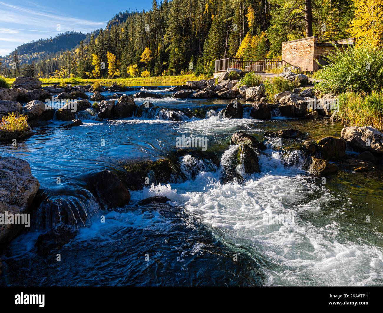 Cascades on Spearfish Creek Dam and Savoy Pond, Spearfish Canyon State