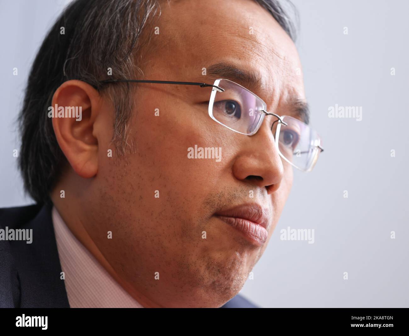 Interview with Secretary for Financial Services and the Treasury Christopher Hui Ching-yu at Central Government Offices (CGO). 30AUG22 SCMP/ K. Y. Cheng Stock Photo