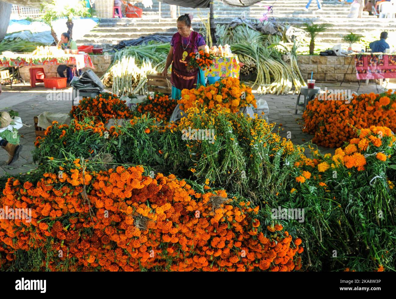 Villa de Etla, Oaxaca. 31st Oct, 2022. Vendors of the Porfirio Diaz ...
